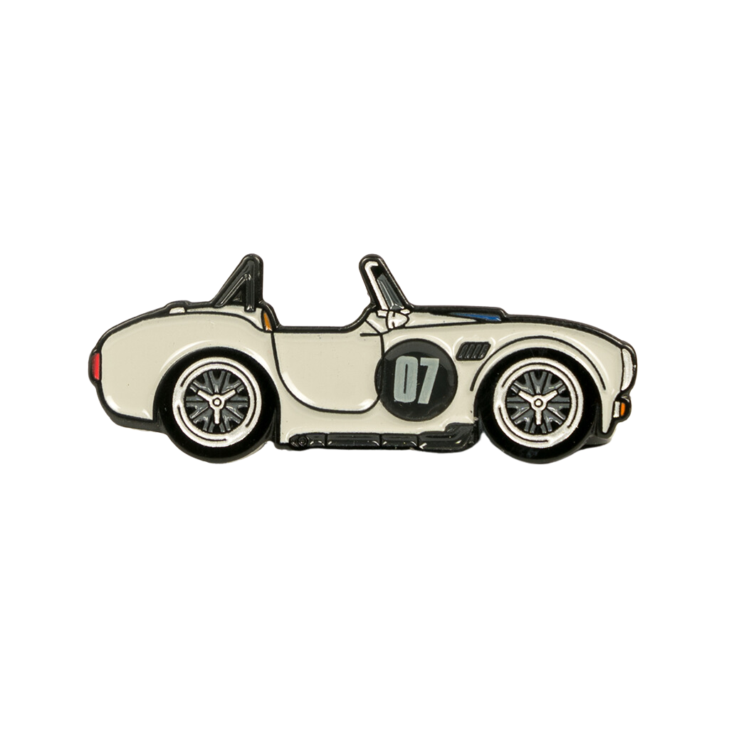 Soft enamel lapel pin of a Shelby 427 Cobra #07