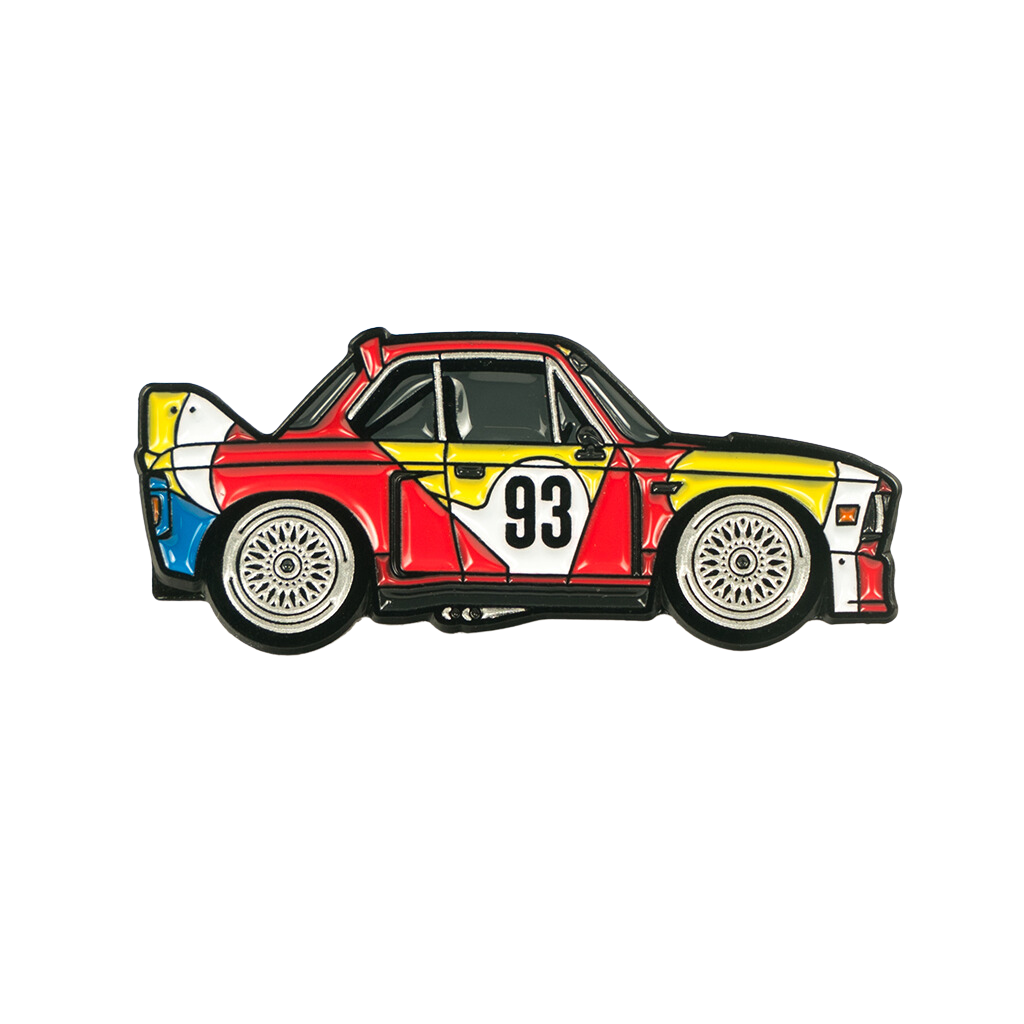 soft enamel lapel pin of the iconic CSL Art car