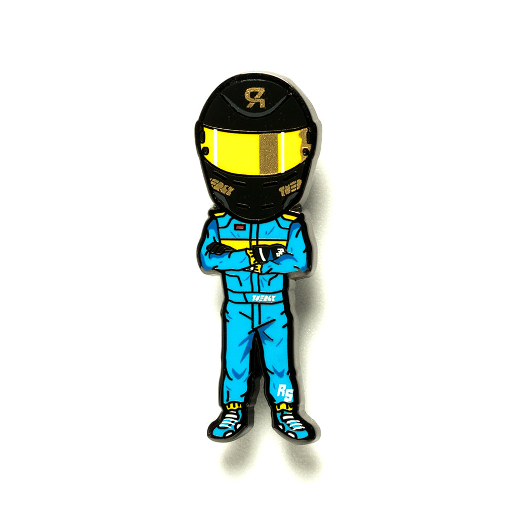 Hard enamel lapel pin, event exclusive to Formula Drift depicting driver Ryan Tuerck
