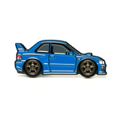 Soft enamel lapel pin inspired from Initial D of a Subaru Impreza