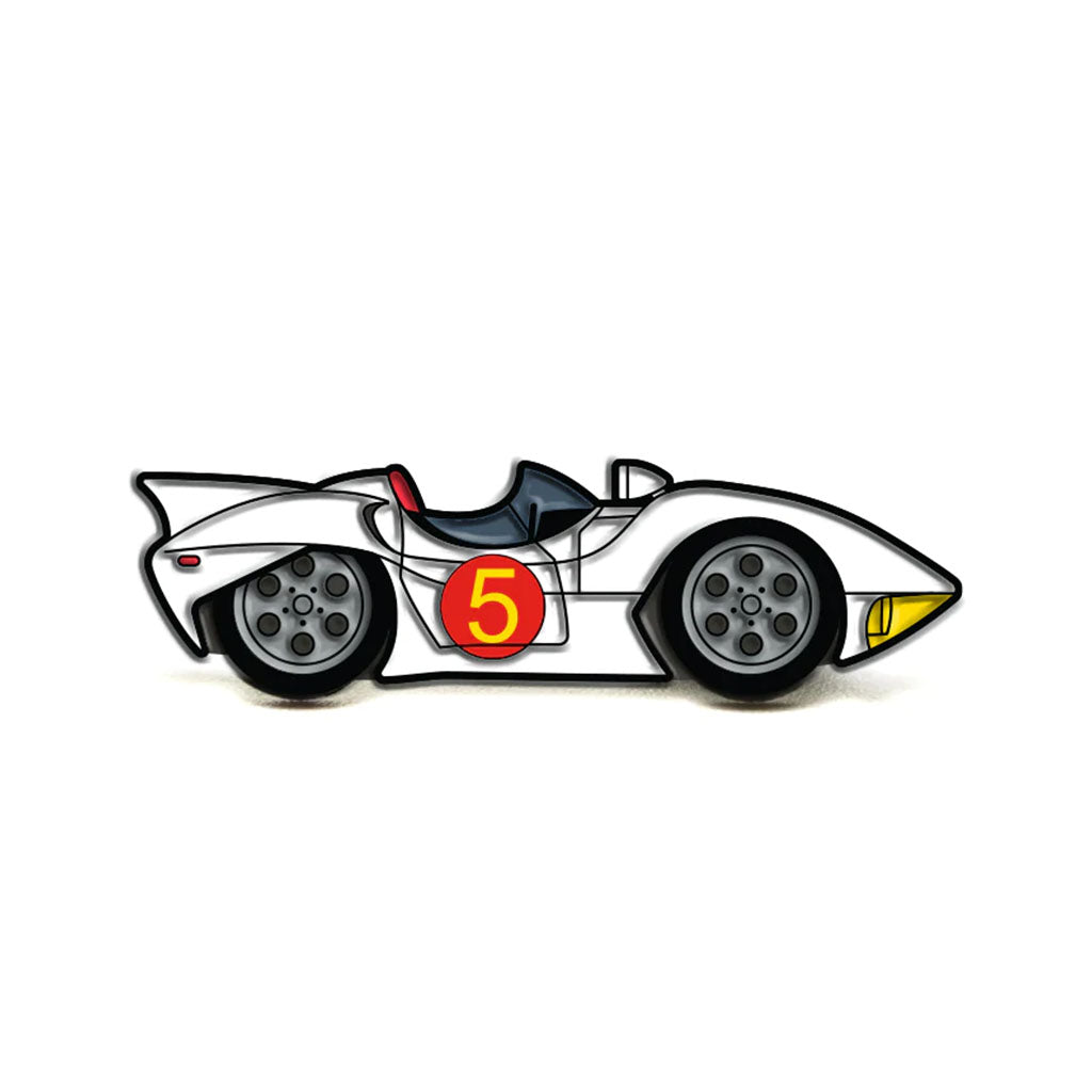 Soft enamel lapel pin inspired by "Speed Racer's" Mach 5