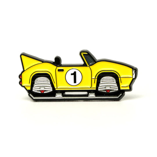 Soft enamel lapel pin inspired by DBZ of "Goku's Car"