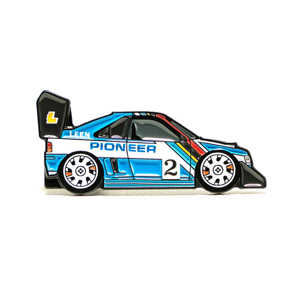 Soft enamel lapel pin, An exclusive partnership with @pikespeakhillclimb highlighting some iconic cars that have raced to the clouds. Build: Peugeot 405 T16