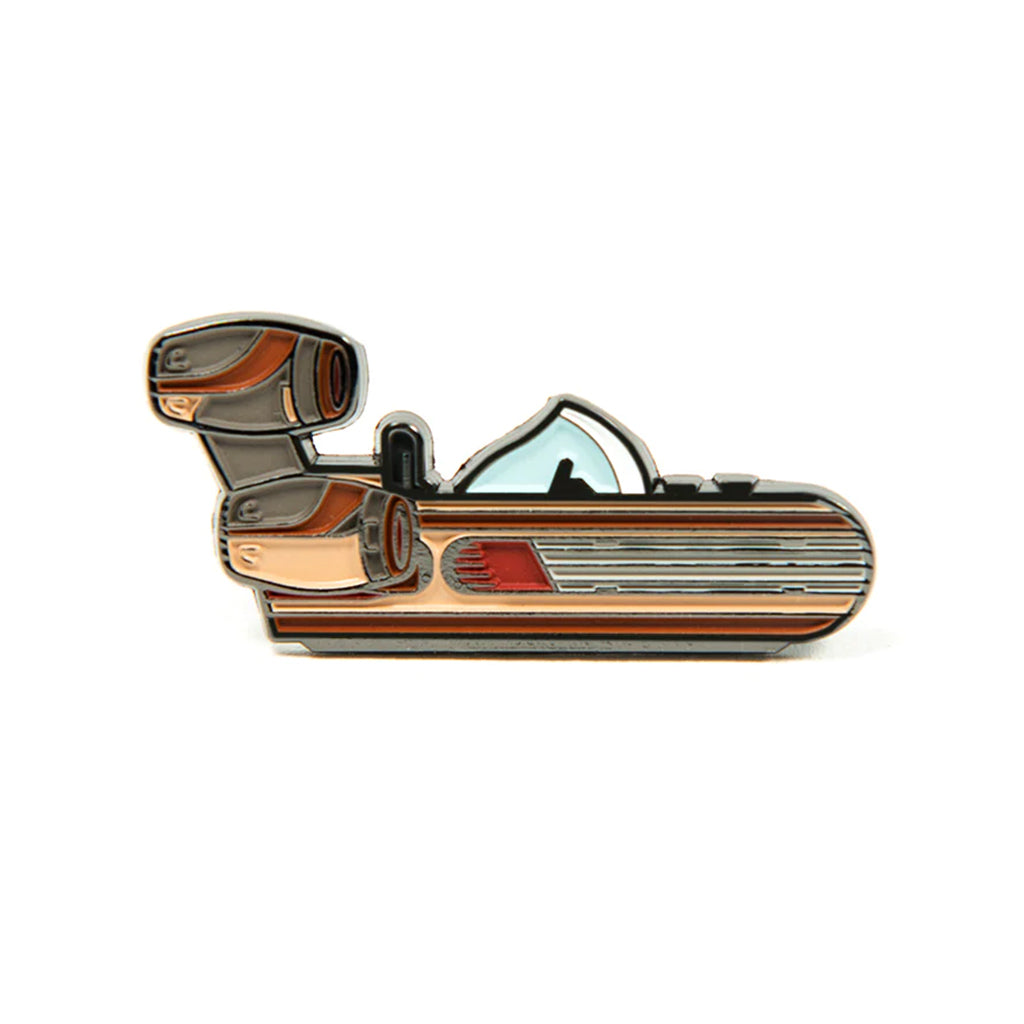 A soft enamel lapel pin inspired by Luke's X-34 Landspeeder