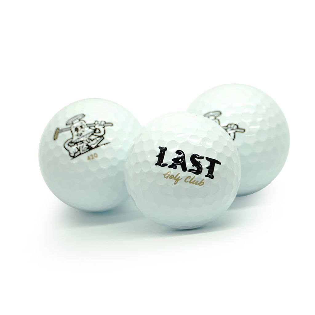 The Official Last Golf Club x Leen Customs "Breakfast Balls". Limited Edition. 3 Layer Tour Ball Soft urethane cover + core-poly butadiene